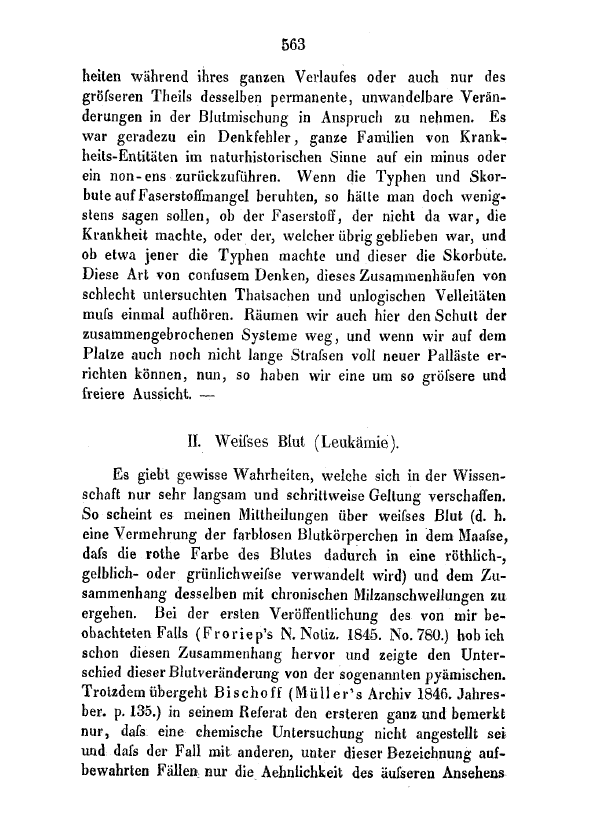 First page of Weisses Blut (Leukämie).