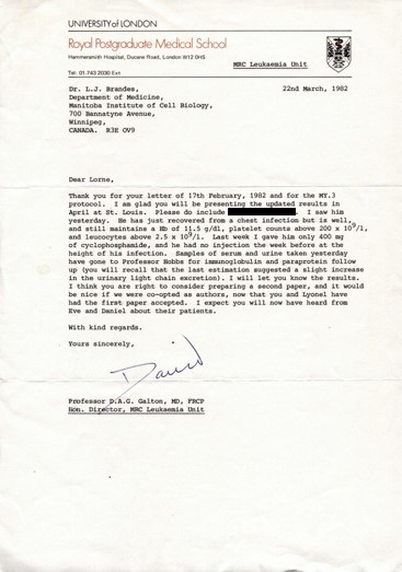 Image of Doe Case Letter 1. Transcription below.